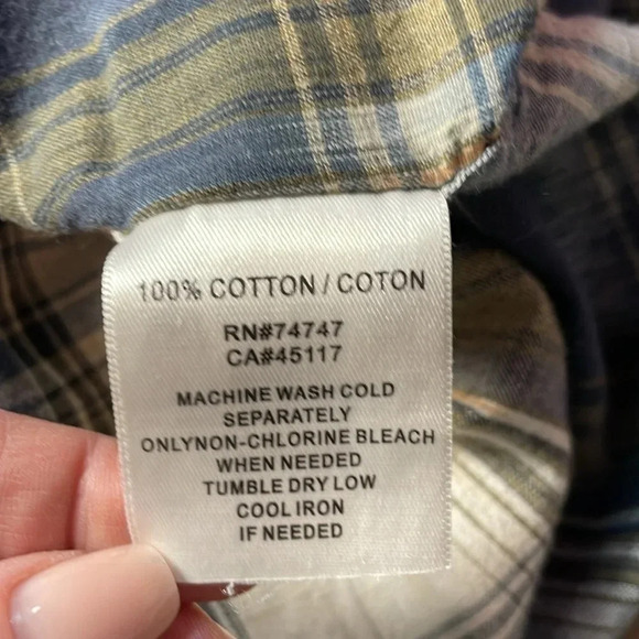 Red Head Button Up Plaid Button up short sleeve Mens Shirt Size 2XL - Picture 5 of 6